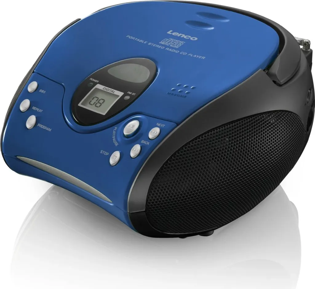 Radio CD player Lenco SCD-24, FM, LCD, kaltër/zezë - 1