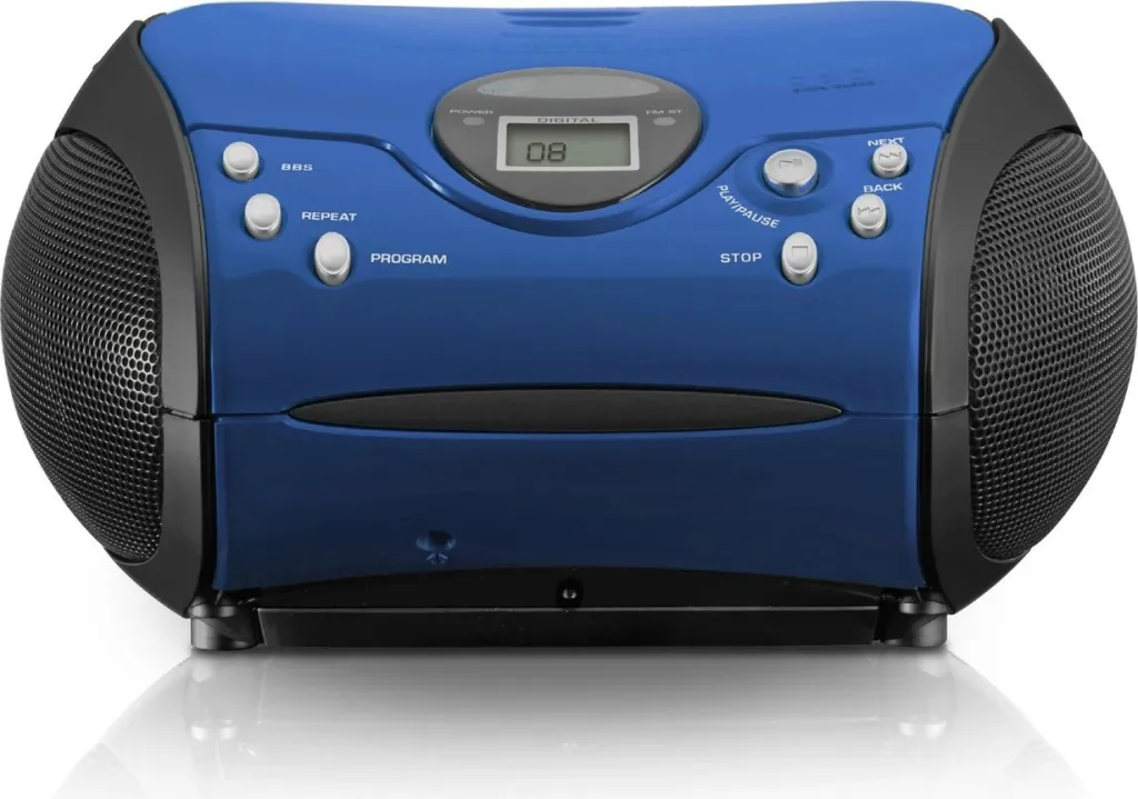 Radio CD player Lenco SCD-24, FM, LCD, kaltër/zezë - 2