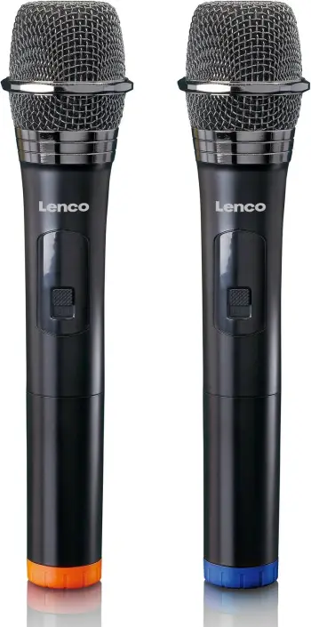 Mikrofon wireless Lenco MCW-020BK, 2 copë, plastikë, i zi