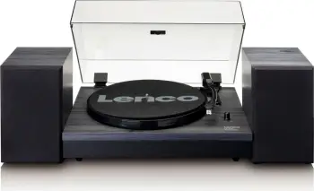 Gramafon Lenco LS-300, Bluetooth, 2 altoparlantë, druri, e zezë