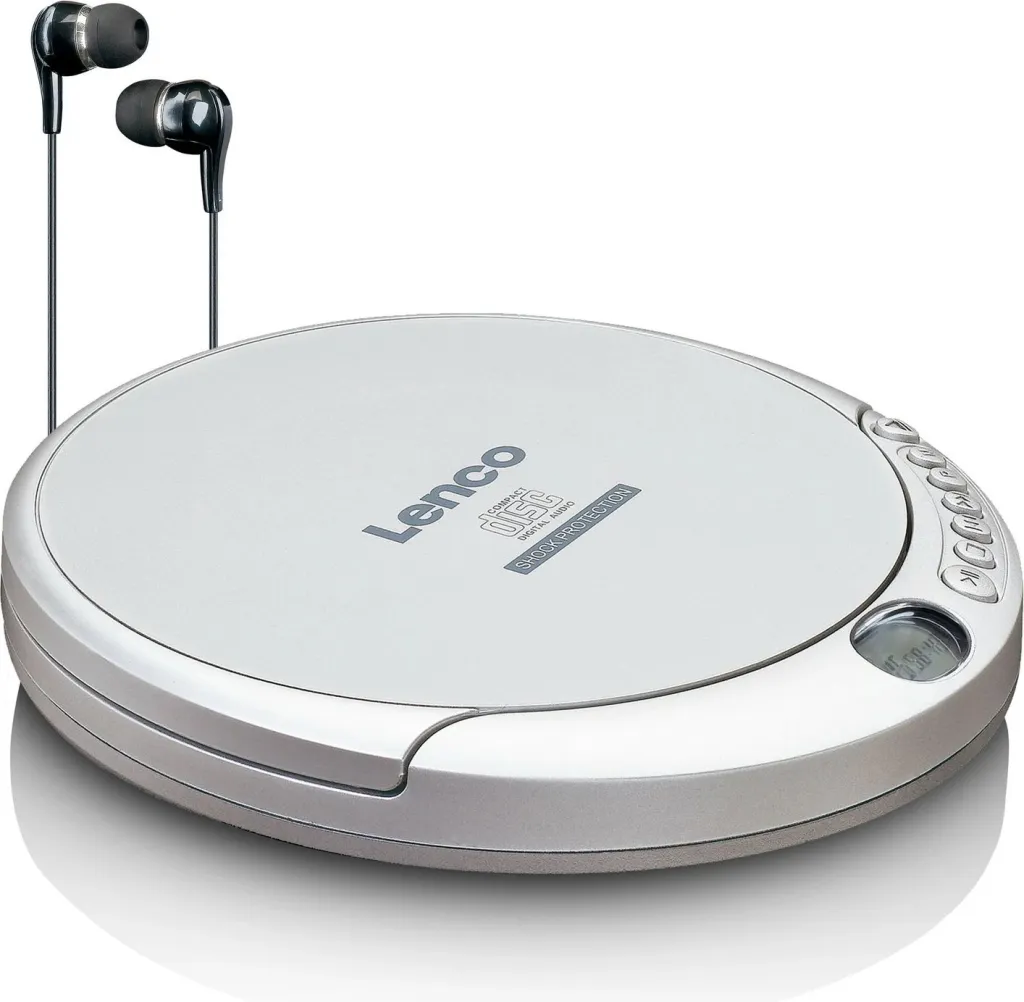 CD player Lenco CD-201, MP3, LCD, kufje, argjend - 5