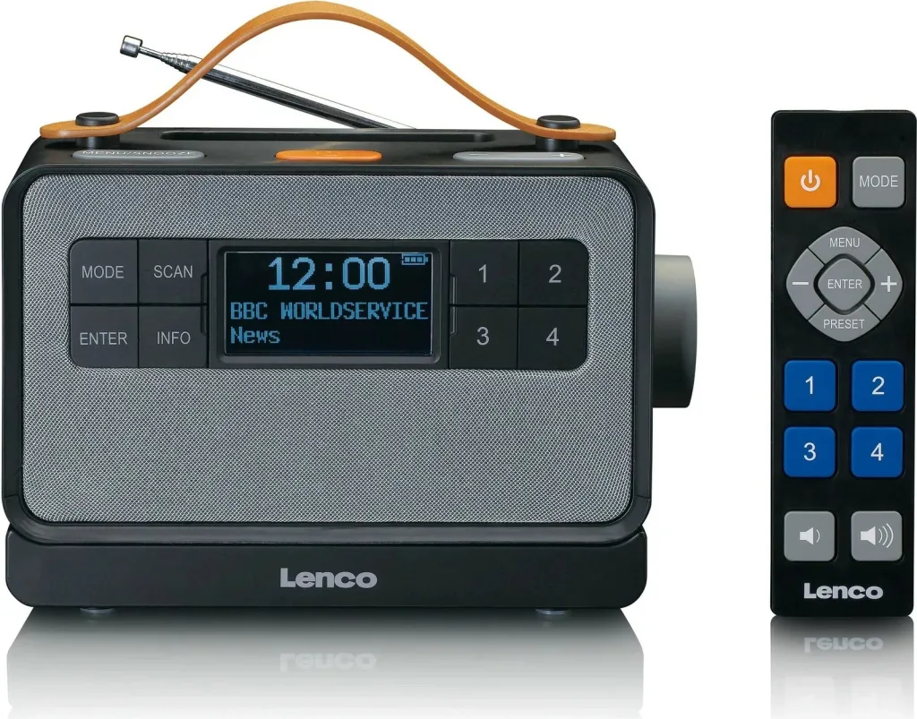 Radio portabile Lenco PDR-065, Bluetooth, DAB+, FM, e zezë - 1