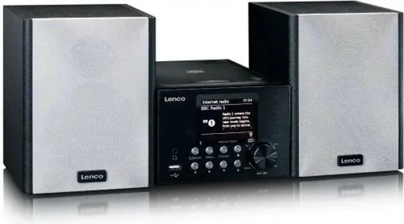 Sistem zëri Lenco MC-250, Bluetooth, DAB+/FM, USB, i zi - 1