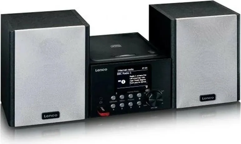 Sistem zëri Lenco MC-250, Bluetooth, DAB+/FM, USB, i zi - 4
