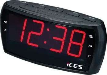 Radio orë Lenco ICR-230-1, LED, FM, e zezë