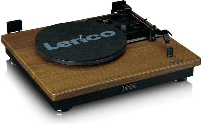 Gramafon Lenco LS-100WD me Bluetooth, 2 altoparlantë, dru - 2