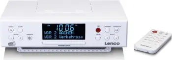 Radio Lenco KCR-190, Bluetooth, LCD ekran, 2 altoparlantë, e bardhë