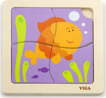 Puzzle Viga, 4 copë, me dizajn