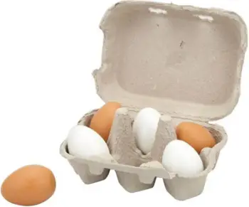 Lodër Viga Wooden Eggs in a Tray