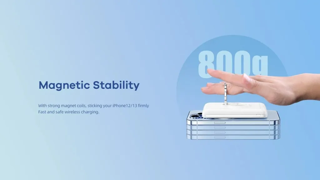 Power Bank Magnetik Remax RPP-85 22.5W, 10000 mAh, e bardhë - 3