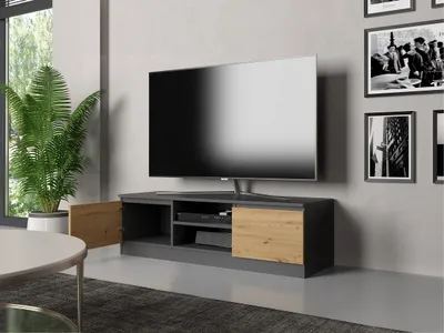 Kabinet TV Malwa, 120 cm, anthracite Oak Artisan - 2