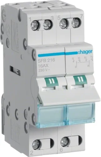 Ndërprerës modular Hager, 2 pole, 16 A - 1