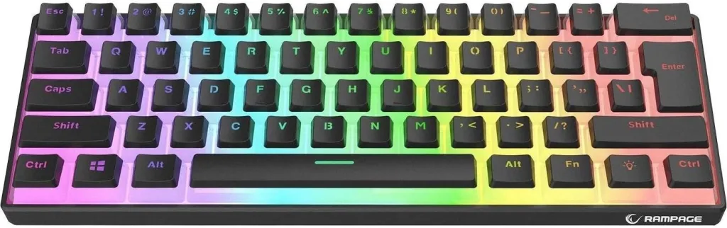 Tastierë Rampage Radiant K11, Outemu Red, RGB, e zezë - 2