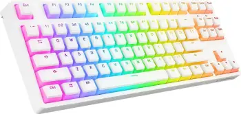 Tastierë mekanike Rampage TKL GHOST, Huano Red Switch, RGB, e bardhë