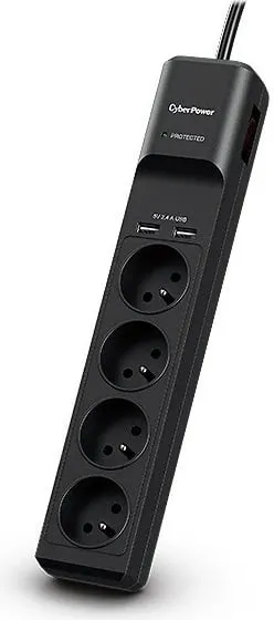 Kabllo zgjatëse CyberPower, 4 priza, 1.8 m, e zezë - 1