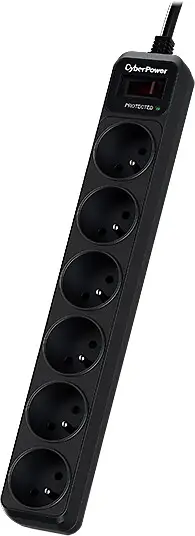 Kabllo vazhduese CyberPower Surge Buster, 6x priza, e zezë