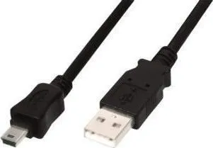 Kabllo USB Assmann USB-A në Mini-B, 1.8m, e zezë - 1