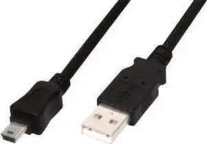 Kabllo USB Assmann USB-A në Mini-B, 1.8m, e zezë