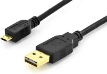 Kabllo Digitus (AK-300122-018-S) USB-A - microUSB, 1.8m, e zezë