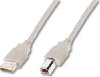 Kabllo Digitus USB-A - USB-B, 5m, bezhë