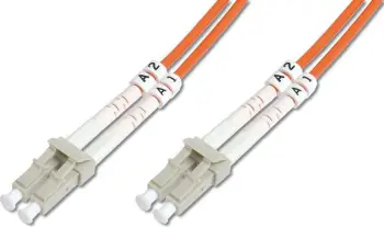 Kabllo rrjeti Digitus Fiber Optic FO MM 50/125 OM2 LC-LC dplx 3m, portokalli