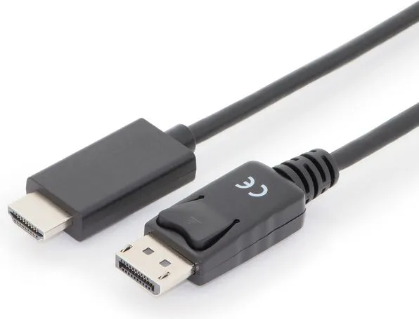 Kabllo Digitus (AK-340303-010-S) DisplayPort - HDMI, 1m, e zezë - 1