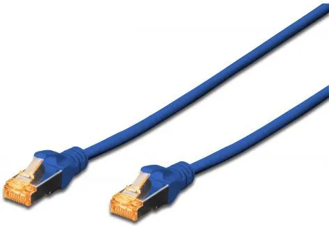 Kabllo patchcord Digitus Cat.6a, S/FTP, 3m, e kaltër - 1