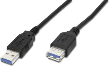 Kabllo DigitusUSB-A - USB-A, 1.8m, e zezë