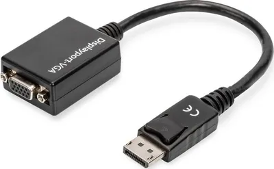Përshtatës Assmann Digitus DisplayPort - AV D-Sub VGA, i zi - 1