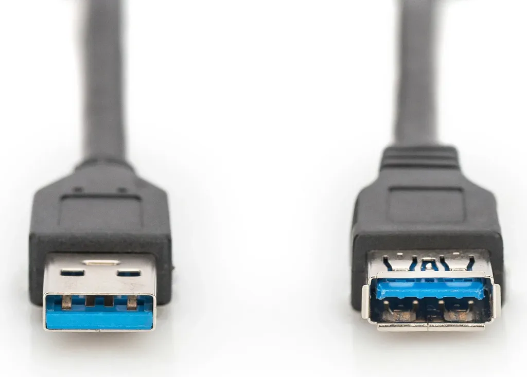 Kabllo Assmann Digitus USB A - USB A AK-300203-030-S, 3m, e zezë - 2