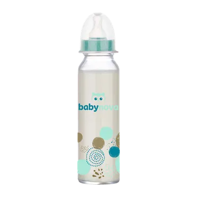 Shishe e qelqit Baby Nova (0-24 muaj), 240ml, e gjelbër - 1