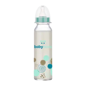 Shishe e qelqit Baby Nova (0-24 muaj), 240ml, e gjelbër