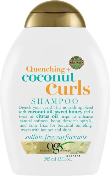 Shampo për flokë Organix Cosmetics Quenching + Coconut Curls, 385 ml