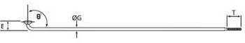 Fije biciklete CN Spoke CNSPOKE 134T, 286 mm, inox, të zeza