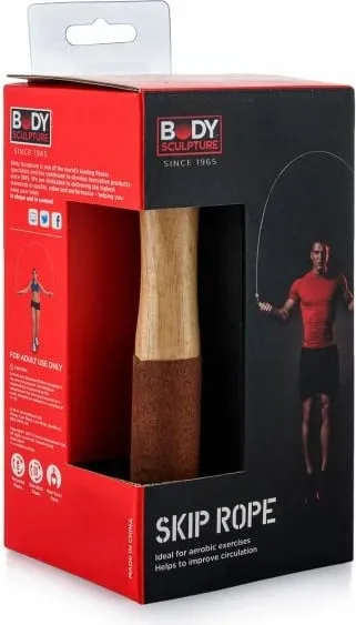 Litar për kërcim Body Sculpture me doreza druri - 4
