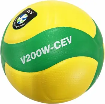 Top volejbolli Mikasa V200W CEV Match, madhësia 5, i verdhë blu
