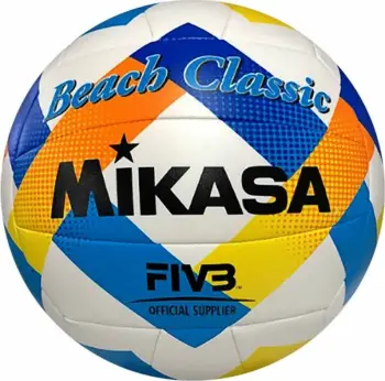 Top volejbolli plazhi Mikasa V543C, lëkurë sintetike, 18 panele, shumëngjyrësh