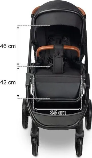 Karrocë për fëmijë Caretero Ratio, e zezë - 18