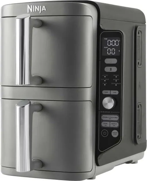 Airfryer, Ninja SL400EU XL Double Stack, 2x4.75L, 6 funksione, panel i heqshëm, gri - 3