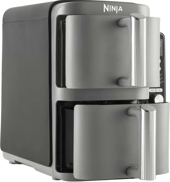 Airfryer, Ninja SL400EU XL Double Stack, 2x4.75L, 6 funksione, panel i heqshëm, gri - 4