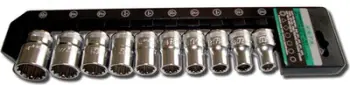 Set prizash Honiton, 1/2", 10-24mm, 10 copë, krom