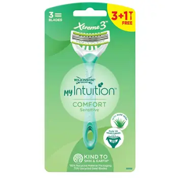 Set brisqe rroje për femra Wilkinson Sword My Intuition Comfort Sensitive, 3 + 1 copë