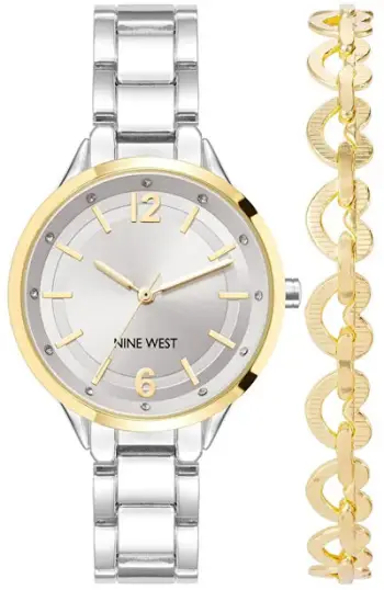 Orë dhe byzylyk për femra Nine West NW/2797TTST, e argjendtë/artë