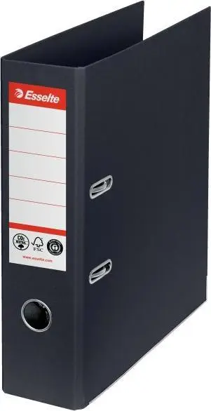 Dosje unazore Esselte No.1 CO2 Neutral, A4, shpinë 75mm, e zezë