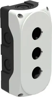 Strehim për priza Lovato electric, me 3 vrima, 22 mm, të bardhë