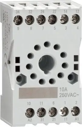 Prizë për relé Lovato Electric 11-pin, 3 C/O, terminale me vidë, portokalli