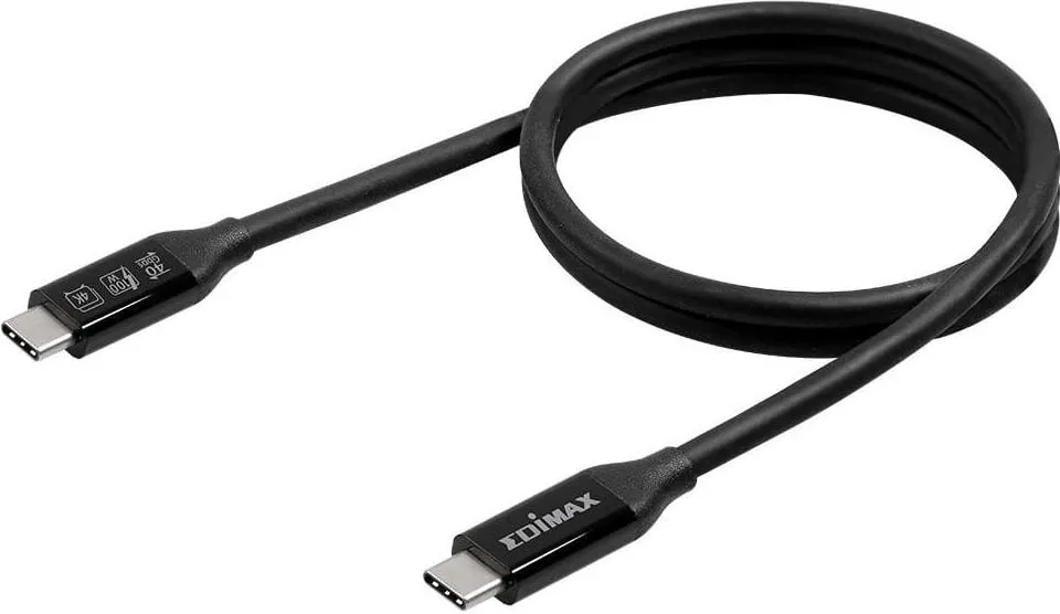 Kabllo USB4 EDIMAX, Thunderbolt 3 USB-C, 0.5m, 40 Gbps, i zi - 2