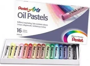 Ngjyra pastel Pentel, 16 ngjyra