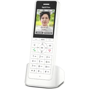 Telefon DECT AVM FRITZ!Fon X6, Wireless, 300 kontakte, Caller ID, Bardhë
