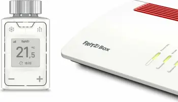 Termostat inteligjent AVM FRITZ!DECT 302, pa tela, ekran e-ink, i bardhë